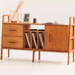 Woodesk Cpt4688-140 Brise Masif Ahşap 140x90 cm Natural Renk Dolap