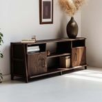 Woodesk Cpt4690-170 Viento Masif Ahşap 170x60 cm Ceviz Renk Dolap