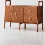 Woodesk Cpt4699-120 Valle Masif Ahşap 120x90 cm Tik Renk Dolap