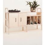 Woodesk Cpt4702-140 Vetro Masif Ahşap 140x90 cm Naturel Renk Dolap