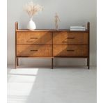 Woodesk Cpt4703-140 Stille Masif Ahşap 140x90 cm Tik Renk Dolap