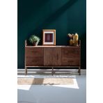 Woodesk Cpt4707-140 Tesoro Masif Ahşap 140x90 cm Tik Renk Dolap