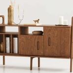 Woodesk Cpt4716-140 Roble Masif Ahşap 140x90 cm Natural Renk Dolap
