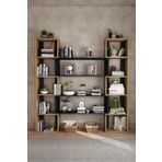 Woodesk CPT6011-200 Natural Dublin Masif Ağaç 190x200 cm Kitaplık