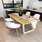 Woodesk CPT7365-180 Hayal Masif Natural Renk 180x80 Sandalyeli Masa Takımı