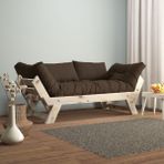 Woodesk CPT8123-210 Adalar Masif Natural-Kahve Renk 2'li Kanepe