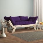 Woodesk CPT8124-210 Adalar Masif Natural-Mor Renk 2'li Kanepe