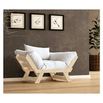 Woodesk CPT8141-140 Kırık Beyaz Adalar Masif Natural Berjer
