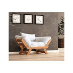 Woodesk CPT8151-140 Kırık Beyaz Adalar Masif Tik Berjer