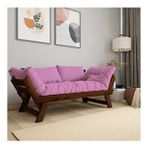 Woodesk CPT8165-210 Adalar Masif Ceviz-Pembe Renk 2li Kanepe