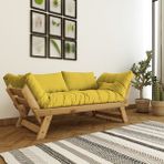 Woodesk CPT8169-210 Adalar Masif Natural-Sarı Renk 2li Kanepe