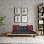 Woodesk CPT8374-200 Arin Masif Natural-Lacivert Renk Sedir