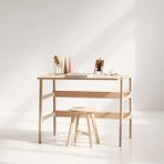 Woodesk Gordion Ahşap Çalışma Masası 100X60 Natural Renk CPT4625-100 - 100 x 60 cm - Naturel