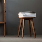 Woodesk Ihlamur, Ahşap Tabure, 32X41 cm (1 Adet) - Ceviz