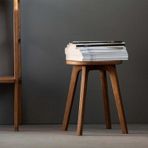 Woodesk Ihlamur, Masif Ahşap Tabure, 32X41 Cm,