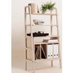 Woodesk Kutup Masif Ahşap Kitaplık, 140X75, Natural Renk, Cpt4666-75