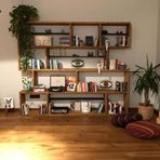 Woodesk Masif Doğal Ağaç 200x200 Kitaplık (Tik)