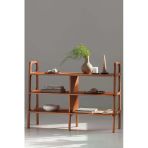 Woodesk Monte, Ahşap Kitaplık Ve Raf Ünitesi 120X90 Tik Renk Cpt4715-120