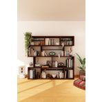 Woodesk Yonca Masif Ağaç Ceviz Renk 200X200 Kitaplık Cpt6007-200