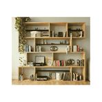 Woodesk Yonca Masif Ahşap Kitaplık, Natural Renk, 200X200 Cm