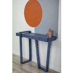 Woodface Laura Vestiyer Rafı 118x31 Lacivert Doğal Ahşap Dekoratif Dresuar Özel Tasarım