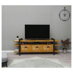 Woodface Lucca Doğal Ahşap Meşe Tv Ünitesi