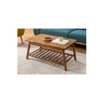 WOODFACE Pika Orta Sehpa 90x60 Doğal Ahşap Çok Renkli Dikdörtgen Özel Tasarım Ceviz Renk
