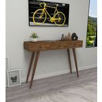 Woodface Rolls Makyaj Masası 110x90 3 Çekmeceli Siyah Doğal Ahşap Dresuar Vestiyer Raf