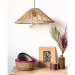 Woodhub 1 Hasır Iskandinav Şapka Bohem Rustik Avize Hasır Rustik E27 20 -34 cm 38 x 27 Salon / Oturma Odası