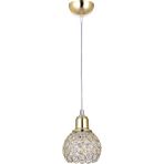 Woodhub 1 Hürrem Tekli Sarkıt Avize (Gold) Altın Kristal Taş Taşlı E27 51-60 cm
