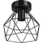 Woodhub 1 Patara Tekli Plafonyer Sarkıt E27 Siyah