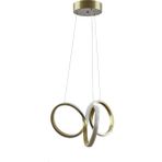 Woodhub 1 Taly Gold Kasa Ledli Avize LED Altın Alüminyum Ledli