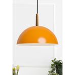 Woodhub 101-120 cm Lipeo Sarı Avize Ahşap Başlık Tekli Sarkıt Salon Mutfak Kuaför Cafe Lamba Dekoratif E27
