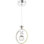 Woodhub 1125-1 Krom LED Avize - Ahşap