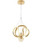 Woodhub 1688-30 Sarı LED Avize - Ahşap