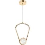 Woodhub 1803-1 Gold Kristalli LED Avize - Ahşap