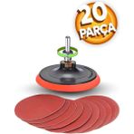Woodhub 2 Yıl Cırt Zımpara Kağıdı El Zımparaları Ucu Seti Matkap Aparatı 115 mm Avuç Içi Spiral Taşlama 20 - 10 Kum