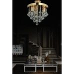 Woodhub 20 Istanbul Avize Biga 3'lü Gold Sarkıt Avize Taşlı E27 Metal Altın 1