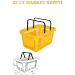 Woodhub 22 Litre Market Sepeti, Alışveriş Sepeti, Saplı Market Sepeti