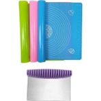 Woodhub 2'li Set 45X65 cm Silikon Hamur Açma Matı ve Çelik Spatula Hamur