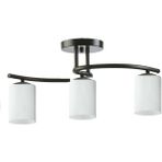 Woodhub 3 Fuji Modern Spor Tavan Plofonyer Silindir Camlı Salon - Mutfak - Yatak Odası 3 Lü Siyah Avize Mut