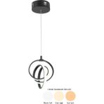 Woodhub 3 Valens Tekli Siyah 3 Renk Işıklı Power Ledli Salon Mutfak Oda Hol Ledli Avize 25 x 70 LED 71-80 C