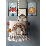 Woodhub 30 Makrome Avize Metal 1 Modern E27 Bebek / Çocuk Odası Ekru 20 -34 cm