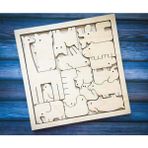 Woodhub 36 Parça Hayvanlar Puzzle - Ahşap Desenli