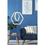 Woodhub 51-60 cm Alena 3 Renk Ledli Tekli Avize Beyaz 1 LED Alüminyum Tek Ebat Modern Beyaz