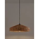 Woodhub 61-70 cm Kağıt Rafya Bohem Rustik Sarkıt Avize 30 Rustik Bej E27 Salon / Oturma Odası 1 Çelik