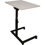 Woodhub 63 cm Tekerli Eğim ve Yükseklik Ayarlı Laptop Masası Bilgisayar Sehpası Çok Amaçlı Sehpa Ekru Mdf 8 - 0 - Ahşap