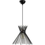 Woodhub 71-80 cm Küçük Kirpi Retro Rustik Modern Metal Salon - Mutfak - Cafe Siyah Tekli Sarkıt Avize 1 Rus