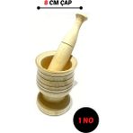 Woodhub 8 cm Ahşap Havan-Sarımsak Ezici-Dibek-1 No