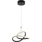 Woodhub 9192-1 Siyah Tekli LED Avize - Ahşap